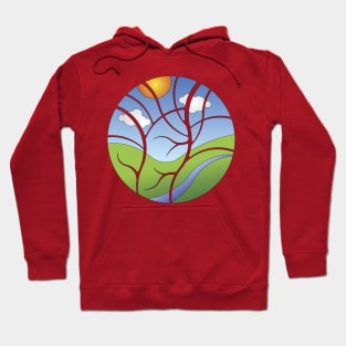 Minimalist Graphical Landscape Hoodie